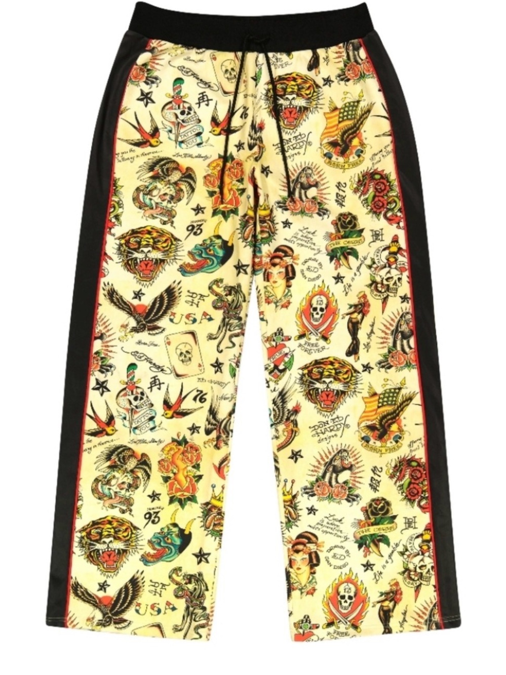 Ed Hardy Flashboard Multi Tattoo Inspired Track Pants. NWOT Size XL